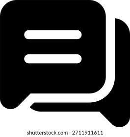 Dialogue vector design in modern style, communication exchange and interactive conversation concept, messaging illustration. Glyph Icon