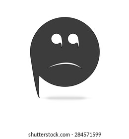 dialogue vector icon isolated on  white background
