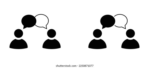 Dialogue vector icons set. Stock vector