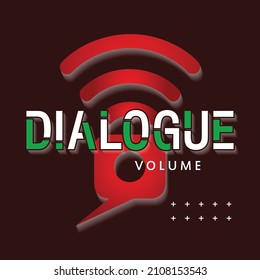 dialogue volume slogan graphic typography icon design,vector illustration,vintage by order