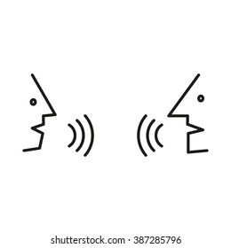 Dialogue,contact, Conversational Exchange Between Two Individuals, Simple Icon