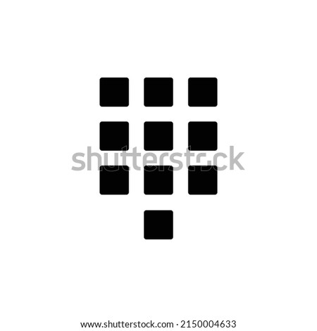 Dialpad call phone icon block black editable design vector