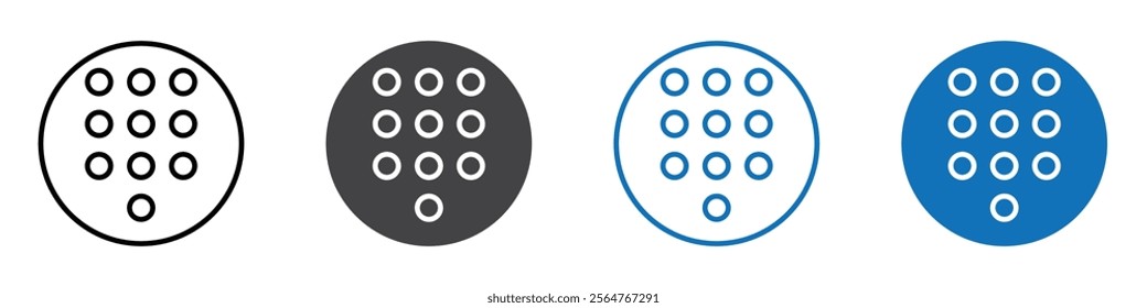 Dialpad icon flat editable icon mark set.