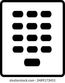 Dialpad icon. Replaceable vector design.