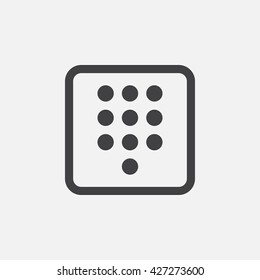 dialpad line icon, outline vector logo, linear pictogram isolated on white, pixel perfect symbol illustration