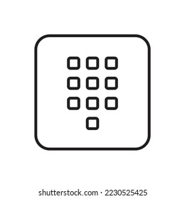 Dialpad, numeric keypad icon design. isolated on white background. vector illustration