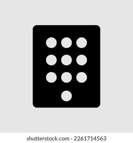 Dialpad, numeric keypad icon design. isolated on white background..eps