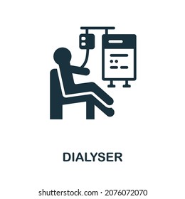 Dialyser icon. Monochrome sign from medical equipment collection. Creative Dialyser icon illustration for web design, infographics and more