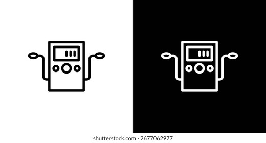 Icono de diálisis Gráfico de Vector en blanco y negro