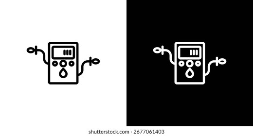 Icono de diálisis. Línea delgada simple, Vectores de contorno