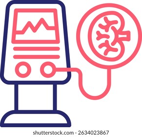 Dialysis Machine Icon Color Vector Illustration