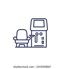 Dialysis Machine Line Icon, Vector