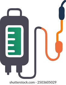 El ícono del Vector de la máquina de diálisis representa un dispositivo médico utilizado para eliminar los desechos y el exceso de líquido de la sangre cuando los riñones no pueden hacerlo.
