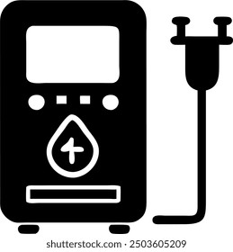 El ícono del Vector de la máquina de diálisis representa un dispositivo médico utilizado para eliminar los desechos y el exceso de líquido de la sangre cuando los riñones no pueden hacerlo.