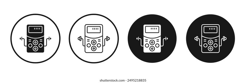 Dialysis vector icon set black filled and outlined style.