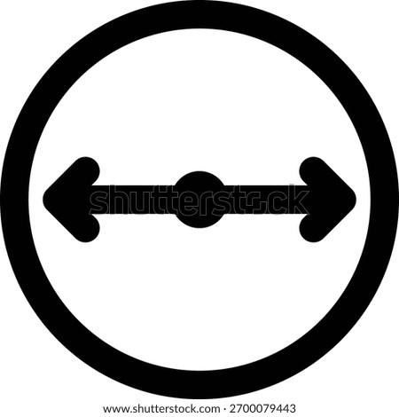 Diameter, Circle, Geometry Outline Icon