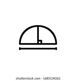 ícono de diámetro, círculo y matemáticas. Perfecto para aplicaciones, web, logotipo, juego y plantilla de presentación. estilo de línea de diseño de icono