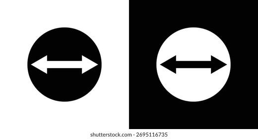 Diameter icon concept. silhouette icon.