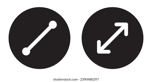 Diameter icon set simple design