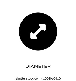 Diameter icon. Diameter symbol design from Geometry collection. Simple element vector illustration on white background.