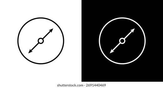 Diameter icon symbol, logo illustration. Vector graphics