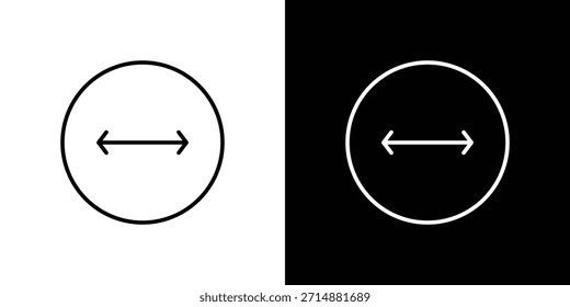 Diameter icon in trendy stroke liner style. Set of Website icon vector.