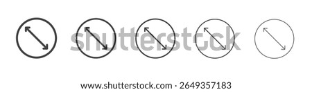 diameter size icon Line graphics illustration symbol