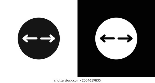 diameter size icon Symbol mark in filled style