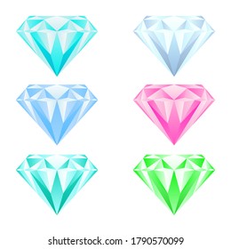 Diamant, Vektorgrafik, einzeln auf weißem Hintergrund