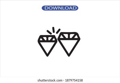 diamon icon or logo isolated sign symbol vector illustration - high quality black style vector icons.