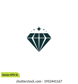 Diamon icon luxury symbol simple design element