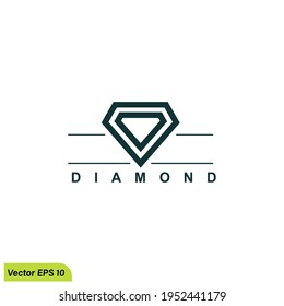 Diamon icon luxury symbol simple design element