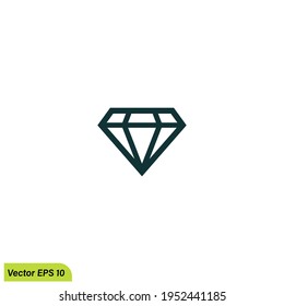 Diamon icon luxury symbol simple design element