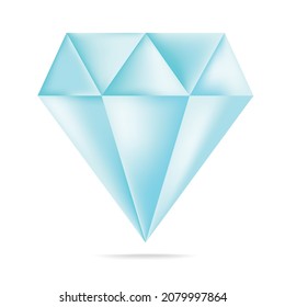 diamond 3d cartoon style vector illustration design.