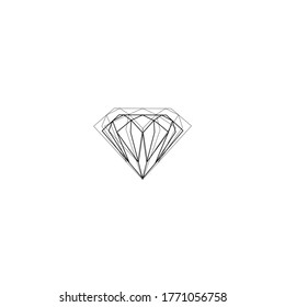 Diamond 3d design modern logo vector, crystal symbol.