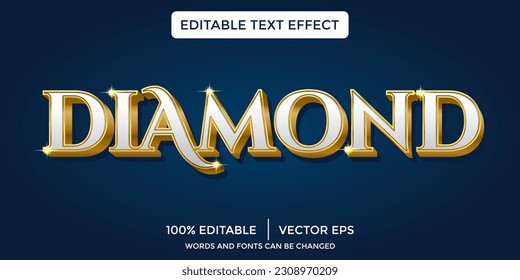  diamond 3D editable text effect template