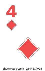 Diamond 4Card for poker, casino game and for blackjack for Deck