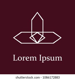 Diamond Abstract Logo, Combination of Hexagon