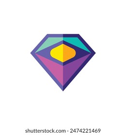 logotipo abstracto del diamante estilo moderno