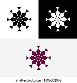 Diamond Abstract Star Circle Logo