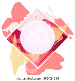 Diamond Abstrct Frame Red