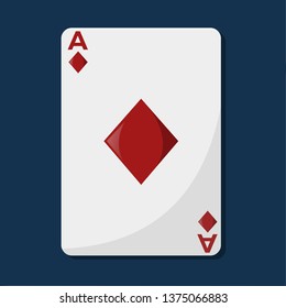 diamond  Ace cards vector illustration