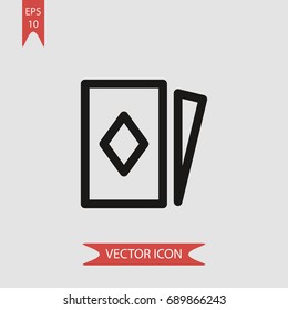 Diamond ace vector icon, illustration symbol