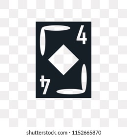 Diamond ace vector icon isolated on transparent background, Diamond ace logo concept