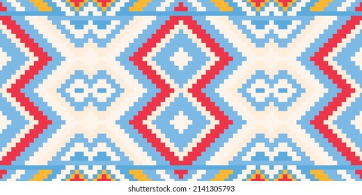 Diamond African pattern vector seamless. Swatch in illustration. Ornament Traditional art design for prints background,carpet,wallpaper,clothing,wrapping,fabric,Vector illustration, background