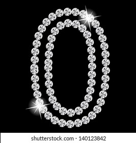  Diamond Alphabet vector illustration