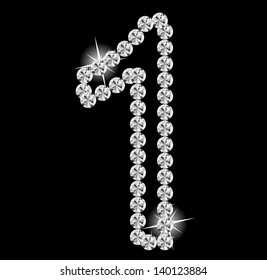  Diamond Alphabet vector illustration