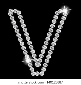  Diamond Alphabet vector illustration
