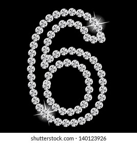  Diamond Alphabet vector illustration