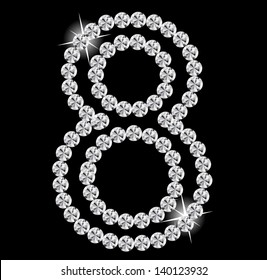  Diamond Alphabet vector illustration